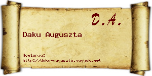 Daku Auguszta névjegykártya